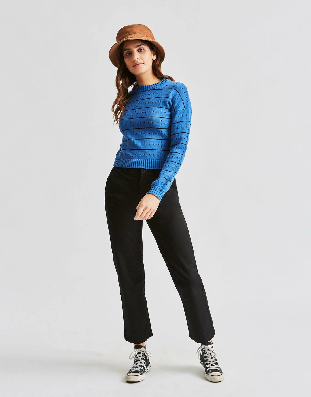 Clothing Brixton Women's Lima Sweater - River Blue 2 Clothing Brixton Women's Lima Sweater - River Blue