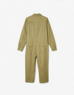 Brixton Women's Melbourne Crop Coverall - Washed Olive Clothing