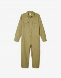 Brixton Women's Melbourne Crop Coverall - Washed Olive Clothing