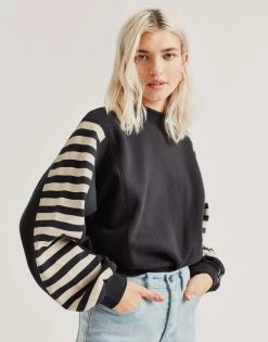 Brixton Women's Rhonda Fleece Sweatshirt - Black Clothing