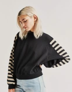 Brixton Women's Rhonda Fleece Sweatshirt - Black Clothing 5 Brixton Women's Rhonda Fleece Sweatshirt - Black Clothing