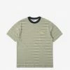 Butter Goods Cliff Stripe T Shirt - Sage
