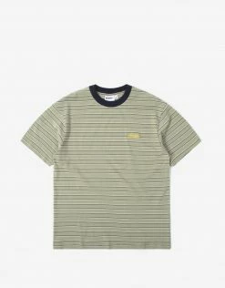 Butter Goods Cliff Stripe T Shirt - Sage
