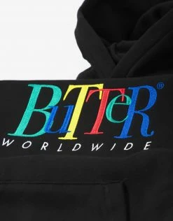 Butter Goods Jumble Embroidered Hoody - Black