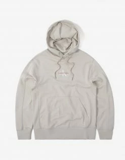 Calvin Klein Monogram Logo Hoody - Eggshell