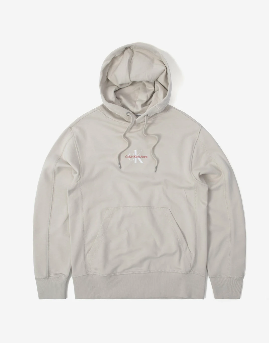 Calvin Klein Monogram Logo Hoody - Eggshell 1 Calvin Klein Monogram Logo Hoody - Eggshell