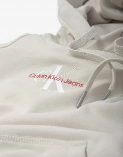 Calvin Klein Monogram Logo Hoody - Eggshell