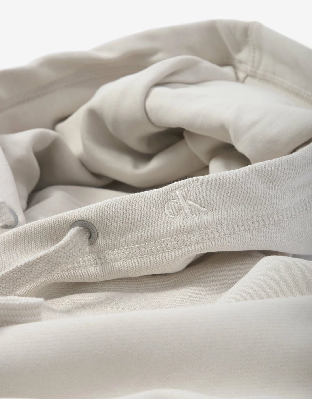 Calvin Klein Monogram Logo Hoody - Eggshell 3 Calvin Klein Monogram Logo Hoody - Eggshell