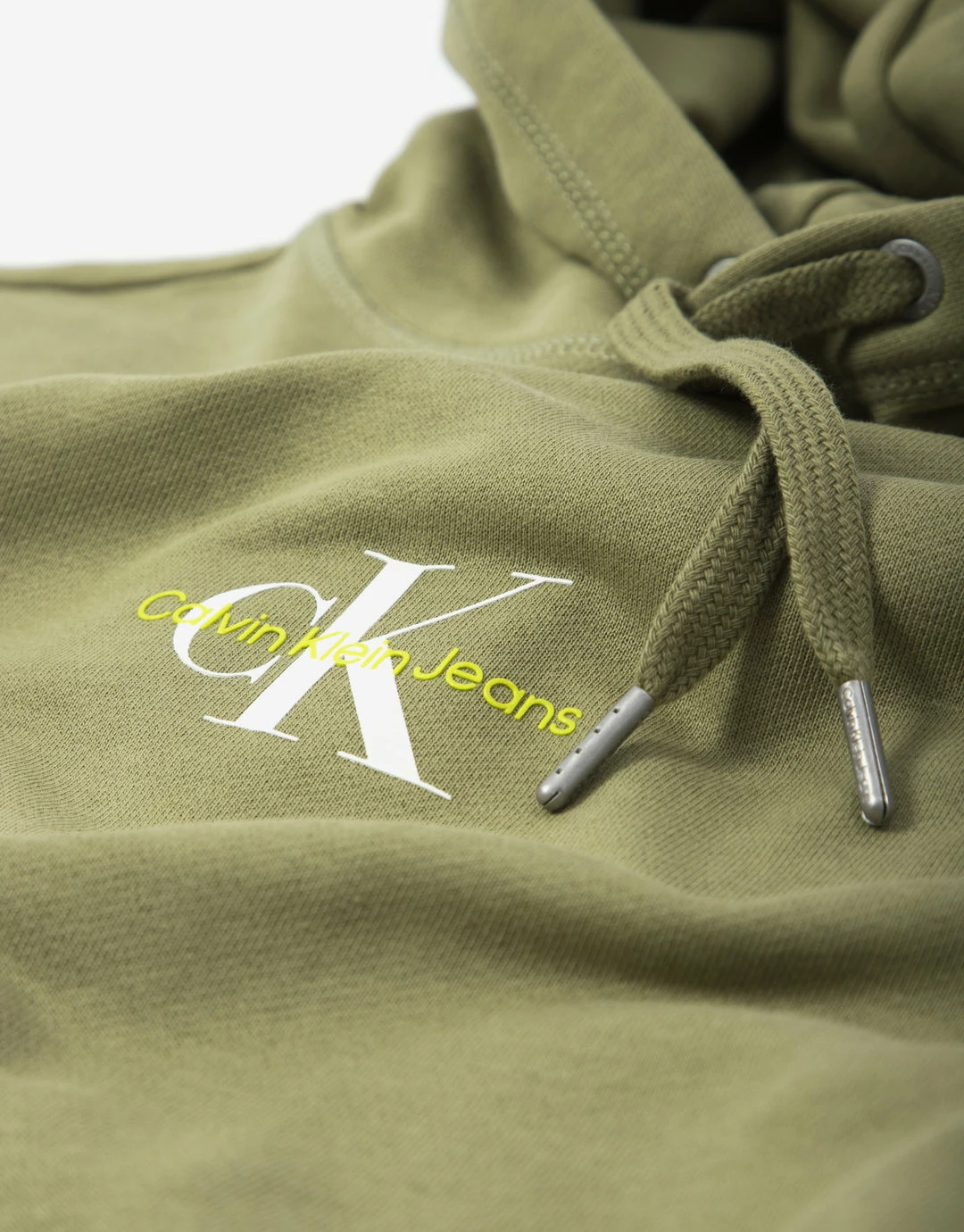 Calvin Klein Monogram Logo Hoody - Faded Olive Clothing 2 Calvin Klein Monogram Logo Hoody - Faded Olive Clothing