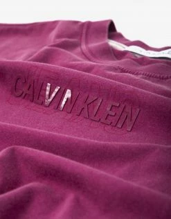 Clothing Calvin Klein Outline Logo Washed T Shirt - Dark Clove