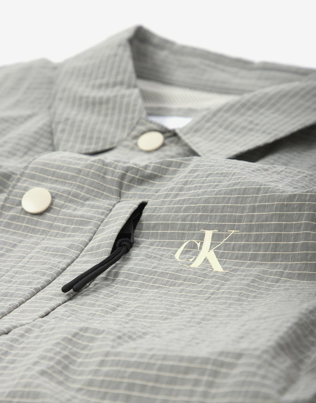 Calvin Klein Ripstop Overshirt - Eggshell 2 Calvin Klein Ripstop Overshirt - Eggshell