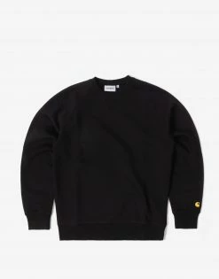 Carhartt WIP Chase Crewneck Sweatshirt - Black/Gold