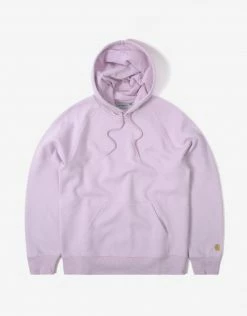 Carhartt WIP Hooded Chase Sweatshirt - Pale Quartz/Gold