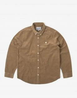 Carhartt WIP Madison Fine Cord Shirt - Nomad/White