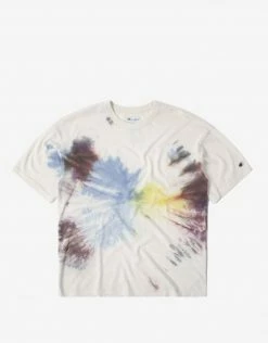 Champion Crewneck T Shirt - Ecru Tie Dye New Arrivals