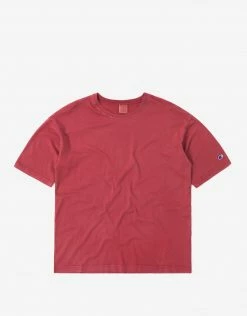 Champion Crewneck T Shirt - Red (Garment Dye)