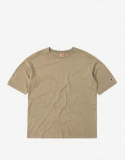 New Arrivals Champion Crewneck T Shirt - Toupe (Garment Dye)