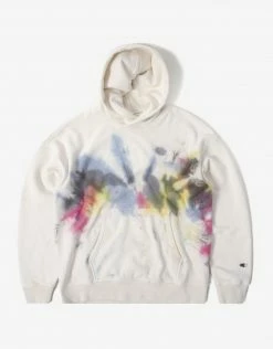 Champion Hooded Sweatshirt - Ecru Tie Dye