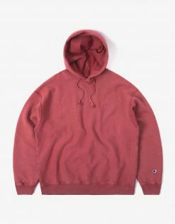 Champion Hooded Sweatshirt - Red (Garment Dye)
