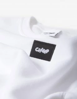 Chimp Athletic Badge Sweatshirt - White Clothing