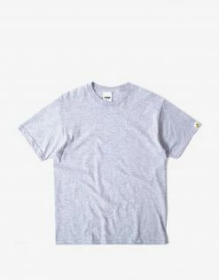Chimp Heavyweight Premium Basic T Shirt - Heather Grey Clothing