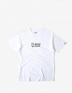 Chimp It's Great Up North T Shirt - White
