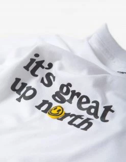 Chimp It's Great Up North T Shirt - White