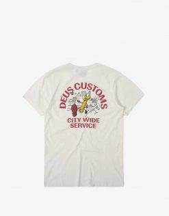New Arrivals Deus Ex Machina City Wide T Shirt - Vintage White