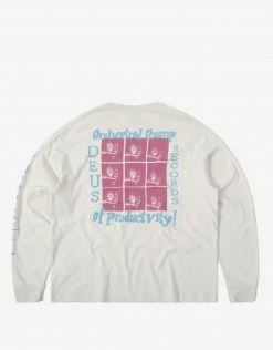 New Arrivals Deus Ex Machina Thump Long Sleeve T Shirt - Vintage White