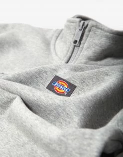 Dickies Oakport 1/4 Zip Sweatshirt - Grey Melange