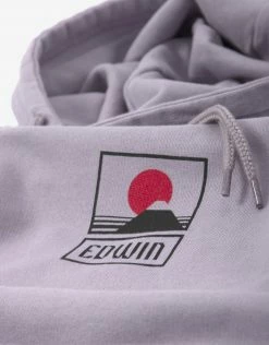 Edwin Sunset On Mt Fuji Hoody - Lavender Gray