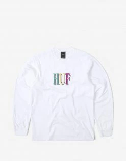 HUF 8-Bit Long Sleeve T Shirt - White