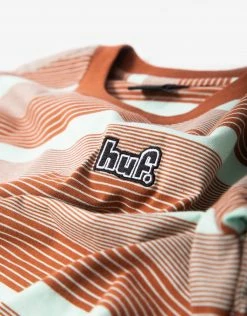 HUF Berkley Stripe Knit T Shirt - Mint