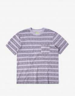 HUF Cooper Stripe Knit Top - Dust Purple New Arrivals