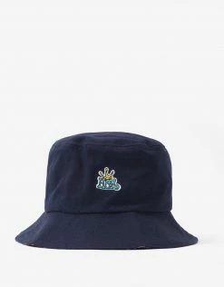 HUF Crown Reversible Bucket Hat - Navy Blazer