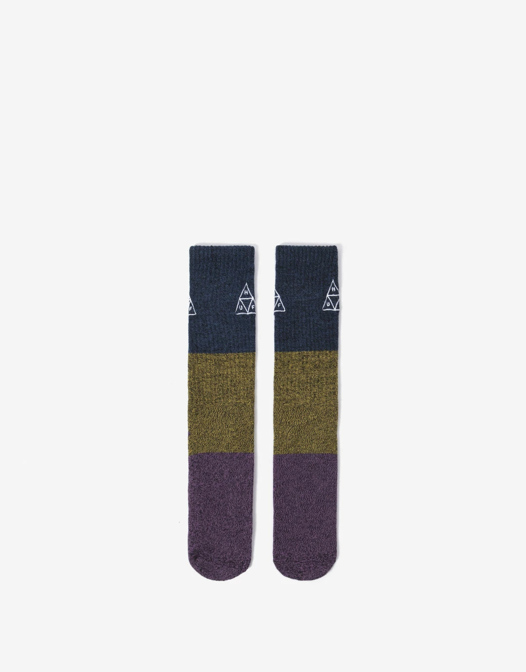 HUF Emb. Marled Triple Triangle Sock - Eggplant 1 HUF Emb. Marled Triple Triangle Sock - Eggplant