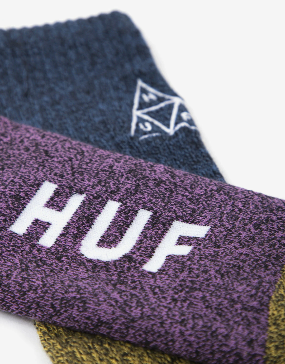 HUF Emb. Marled Triple Triangle Sock - Eggplant 2 HUF Emb. Marled Triple Triangle Sock - Eggplant