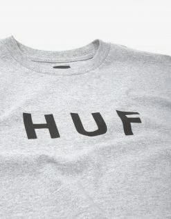 Clothing HUF Essentials OG Logo T Shirt - Grey Heather