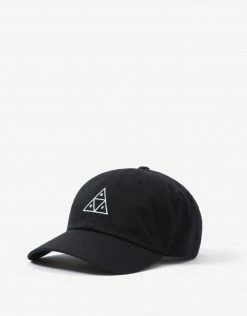 HUF Essentials Triple Triangle 6 Panel Cap - Black