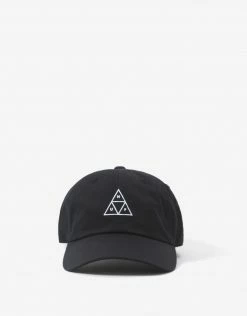 HUF Essentials Triple Triangle 6 Panel Cap - Black