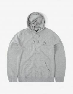Clothing HUF Essentials Triple Triangle Pullover Hoody - Heather Grey