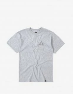 HUF Essentials Triple Triangle T Shirt - Grey Heather Clothing