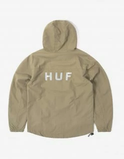 HUF Essentials Zip Standard Shell Jacket - Khaki