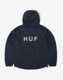 HUF Essentials Zip Standard Shell Jacket - Navy