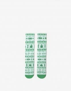 HUF Festivous Sweater Sock - White