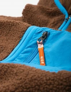 HUF Fort Point Sherpa Jacket - Dust Brown 6 HUF Fort Point Sherpa Jacket - Dust Brown