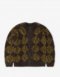 HUF Fuck It Cardigan - Chocolate Brown