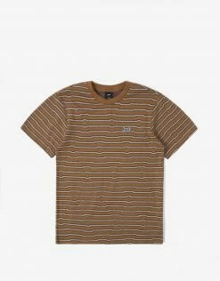 HUF Glenn Stripe Knit T Shirt - Toffee