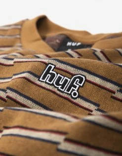 HUF Glenn Stripe Knit T Shirt - Toffee