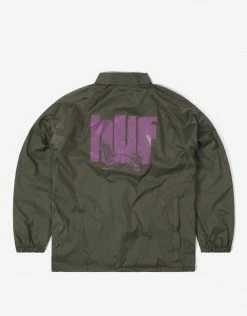 HUF Hydrate Zip Coaches Jacket - Olive
